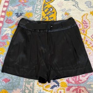 Silk shorts with matching belt